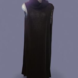 White House Black Market Black Sleeveless Cowl Neck Maxi Dress Size‎ L